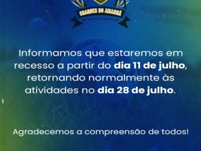 Recesso na Secretaria de Esporte