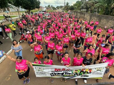 Somos Vidas Ativas: Passeata em homenagem ao Dia das Mães reúne famílias, alegria e integração em São Miguel do Guaporé
